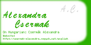 alexandra csermak business card