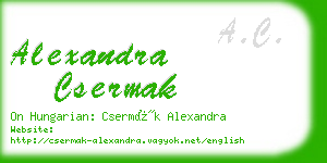 alexandra csermak business card